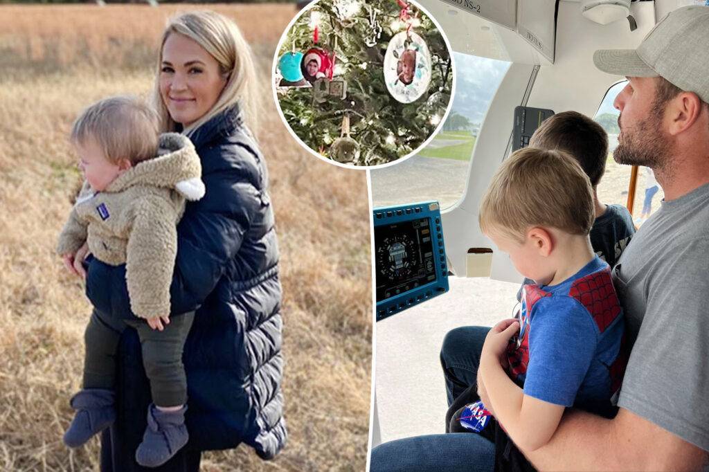 Carrie Underwood gives rare glimpse of sons Isaiah and Jacob in Christmas tree snap