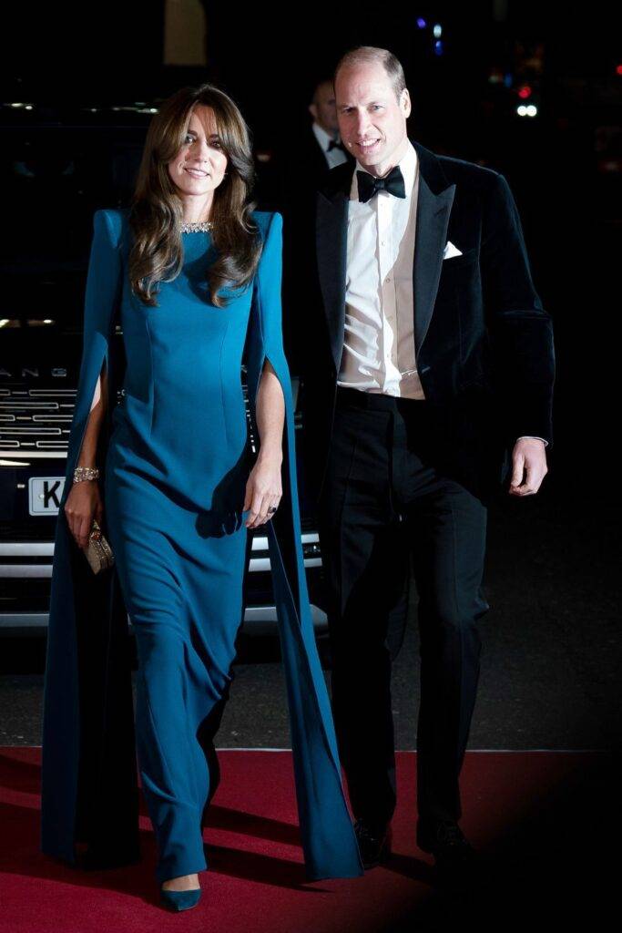 Kate Middleton Is All Elegance in an Electric-Blue Gown at the Annual Royal Variety Performance